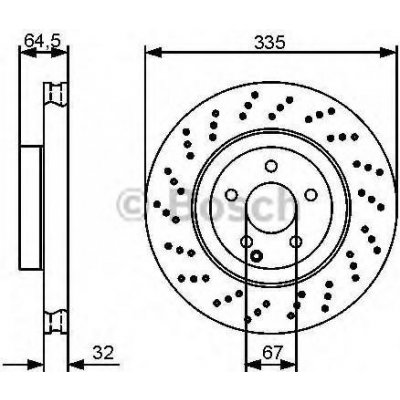 BOSCH Brzdový kotouč - 335 mm BO 0986479413 | Zboží Auto