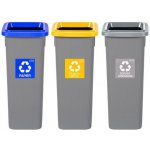 Fit Bin gray 3 x 53 l plast papír směsný odpad – Zbozi.Blesk.cz