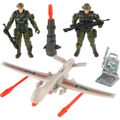 Teddies Sada vojáci s letadlem s doplňky plast v sáčku 17x21x5cm – Sleviste.cz