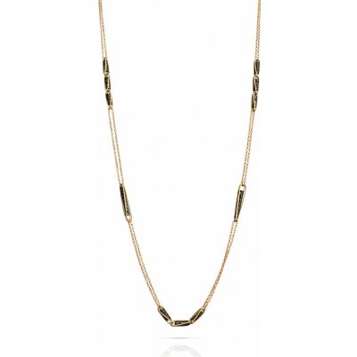 Lillian Vassago Exkluzivní zlatý náhrdelník zdobený černým rhodiem LLV22-GN315ST – Hledejceny.cz