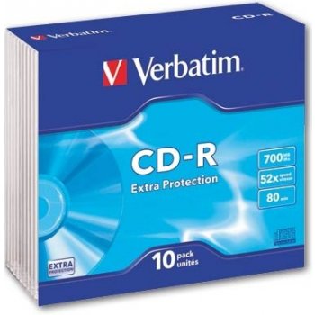 Verbatim CD-R 700MB 52x, AZO, slim box, 10ks (43415)