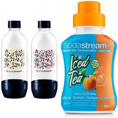 Sodastream Jet TwinPack Ice Tea 1l + sirup ledový čaj broskev