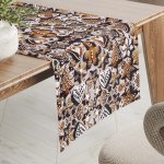 Biante Saténový běhoun LUP-501 Vánoční perníčky na šedém 45x160 cm – Zboží Mobilmania