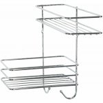 Polička koupelnová rohová 2 patra chrom 27x27x31,5cm AWD0050 – Zboží Dáma