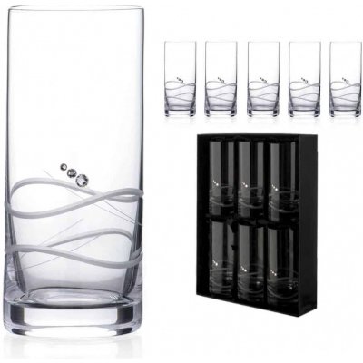 Crystalex Bohemia Glass Sklenice na long drink se Swarovski Elements Soho 6 x 420 ml – Zboží Mobilmania