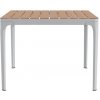 Jídelní stůl Ethimo Play 99x99 cm Warm grey/teakové dřevo