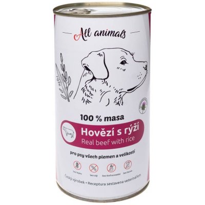 All Animals DOG hovězí mleté s rýží 1200 g – Sleviste.cz