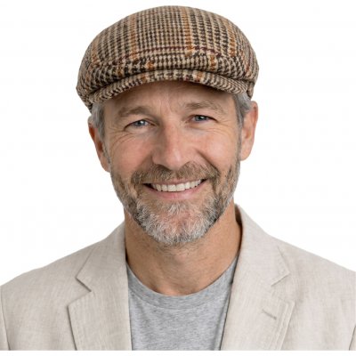CTH Ericsson CTH Ericson bekovka driver cap Lucas Harris Tweed béžová glen check – Hledejceny.cz