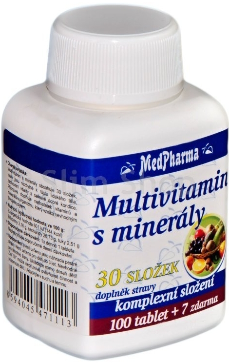 MedPharma MultiVitamín s minerály 30složek 107 tablet od 124 Kč - Heureka.cz