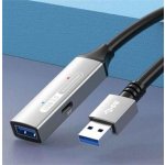 PremiumCord ku3rep20al USB 3.2 repeater a prodlužovací Male-Female, 5Gbps, 20m, stříbrný – Zbozi.Blesk.cz