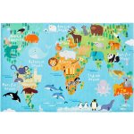 Obsession Torino kids 233 WORLD MAP Modrá 80 x 120 cm-AKCE – Zboží Mobilmania