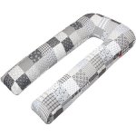 SCAMP Těhotenský polštář tvar U Patchwork šedá – Zboží Mobilmania