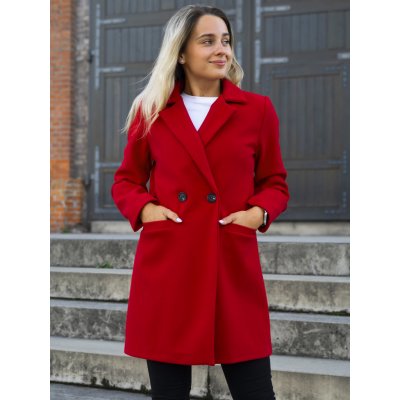 Dámský kabát Luana červený – Zboží Mobilmania