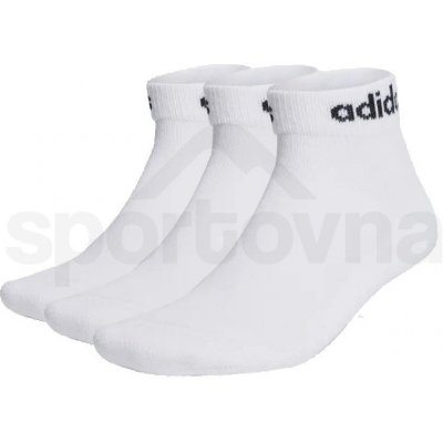 adidas Cushioned Linear Ankle 3P U HT3457 white/black – Zboží Mobilmania