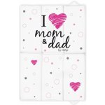 Nellys Cestovní podložka měkká I Love bílá/růžová 60 x 40 – Zboží Dáma