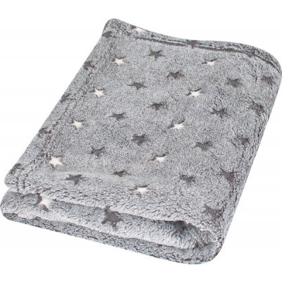 BabyMatex MILLY dětská deka šedá hvězdičky – Zboží Mobilmania