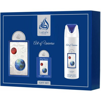 Lattafa Art Of Universe EDP 100 ml + EDP 20 ml + deospray 200 ml – Zboží Mobilmania