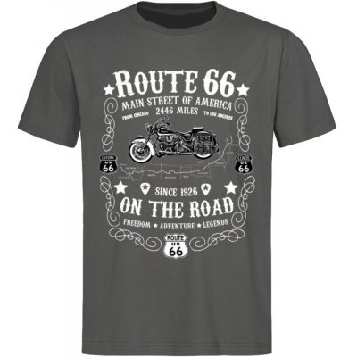 Route 66 On The Road šedé Tmavě šedá – Zboží Mobilmania