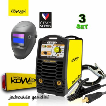 KOWAX GeniArc 160 EVO MMA/TIG SET03a - 3m Kabely + Kukla + Elektrody 2.5mm/2.5kg