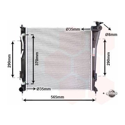 Chladič, chlazení motoru VAN WEZEL 82002305 | Zboží Auto
