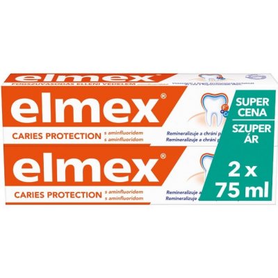 Elmex Caries Protection zubní pasta chránicí před zubním kazem 2 x 75 ml – Zboží Mobilmania