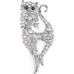 Brož kočka s mašlí – Zboží Dáma