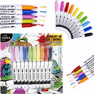 Fixy na textil Kidea 10 barev – Zboží Dáma