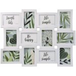 Fotorámečky na více fotografií, 60,5 × 48 × 3 cm, multi, bílý BB1011244371 – Hledejceny.cz