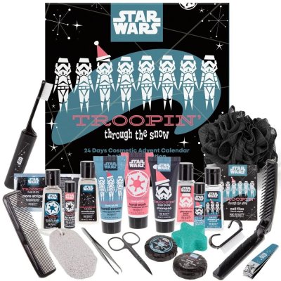 DISNEY STAR WARS KALENDARZ ADWENTOWY 2025 24 KOSMETICKÝCH PRODUKTŮ GALAKTICKÉ VÁNOCE – Zboží Dáma