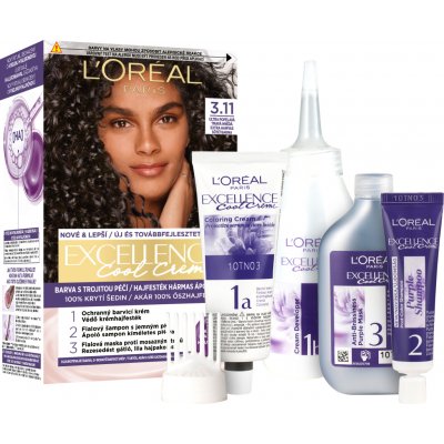 L´Oréal Excellence Cool Creme 3.11 Ultra popelavá tmavá hnědá – Zboží Dáma