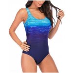 Plavky jednodílné monokini gradient boho modrá – Zboží Mobilmania