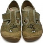 3F bačkůrky plátěnky 3BE3/LN35 bar3foot super flexi khaki Spider pavouk Barefoot – Sleviste.cz