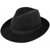 Klobouk Fiebig Headwear since 1903 klobouk fedora plstěný černý s černou stuhou černý
