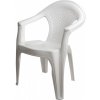 Zahradní židle a křeslo Mega Plast, plastová židle Gardenia 81 x 57 x 58 cm, bílá