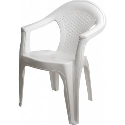 Mega Plast, plastová židle Gardenia 81 x 57 x 58 cm, bílá