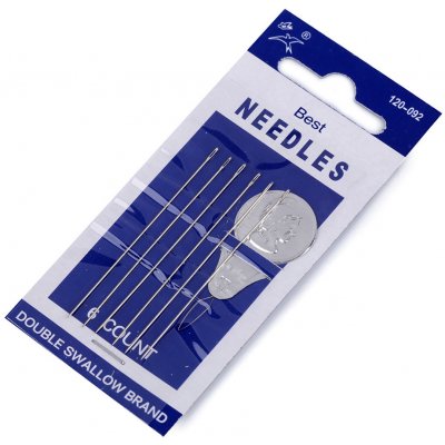 Jehly na korálky + navlékač Varianta: nikl, Balení: 1 karta – Zboží Dáma Jehly na korálky + navlékač Varianta: nikl, Balení: 1 karta – Zboží Dáma