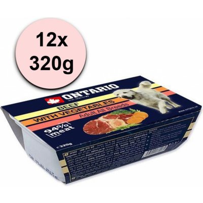 Ontario vanička Beef with Vegetable – 12 x 320 g – Zboží Mobilmania