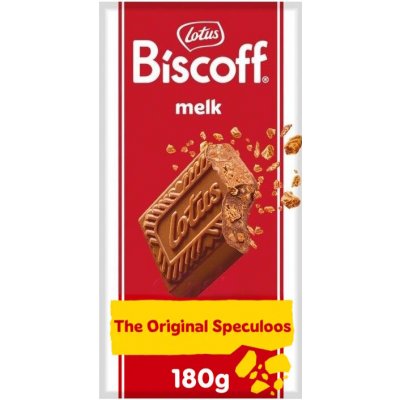 LOTUS BISCOFF mléčná čokoláda s kousky sušenek 180 g – Zboží Dáma