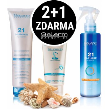 Salerm 21 Sun šampón 300 ml + maska 200 ml + bezoplachový kondicionér 190 ml dárková sada