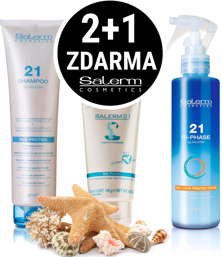 Salerm 21 Sun šampón 300 ml + maska 200 ml + bezoplachový kondicionér 190 ml dárková sada