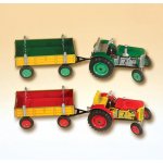 Kovap Traktor a valník Červená na klíček – Zboží Dáma