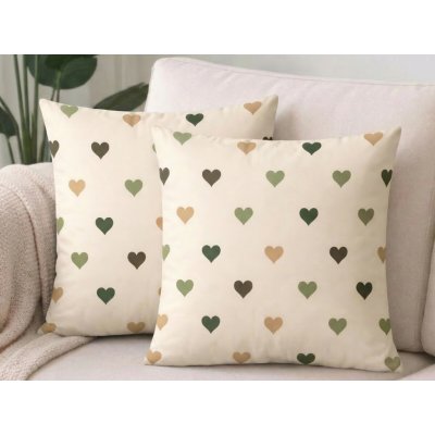 XPOSE Bavlněný SRDCOVKA béžový 40 x 40 cm 2ks – Zboží Mobilmania