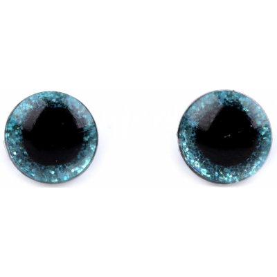 Glitrové bezpečnostní oči Ø10mm (Pár) Barva: Mořský tyrkys – Zboží Dáma