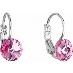 Pavona Náušnice bižuterie se Swarovski krystaly růžové kulaté 51031.3 rose – Hledejceny.cz
