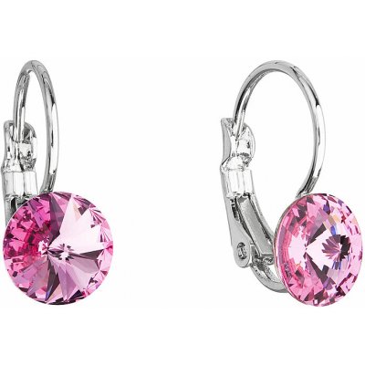 Pavona Náušnice bižuterie se Swarovski krystaly růžové kulaté 51031.3 rose – Hledejceny.cz