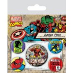 Pyramid International sada placek Marvel Comics Iron Man 5 ks – Zboží Dáma