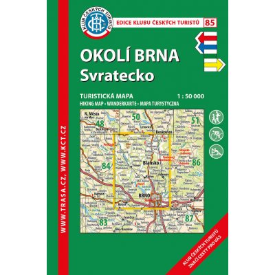 KČT 85 Okolí Brna, Svratecko 1:50 000 / turistická mapa – Zbozi.Blesk.cz