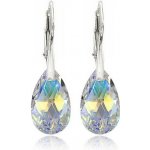 Swarovski Elements Pear krystal stříbrné visací bílé duhové slzičky kapky 31063.2 Crystal AB bílá křišťálová duhová měňavá – Hledejceny.cz