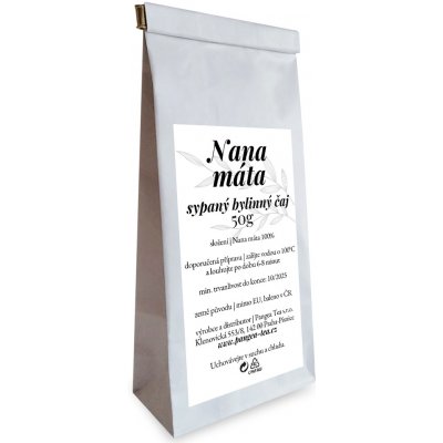 Pangea Tea Růžová čajovna Nana Máta bylinkový čaj 50 g – Zbozi.Blesk.cz