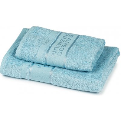 4Home Sada Bamboo Premium osuška a ručník světle modrá 50 x 100 cm 70 x 140 cm